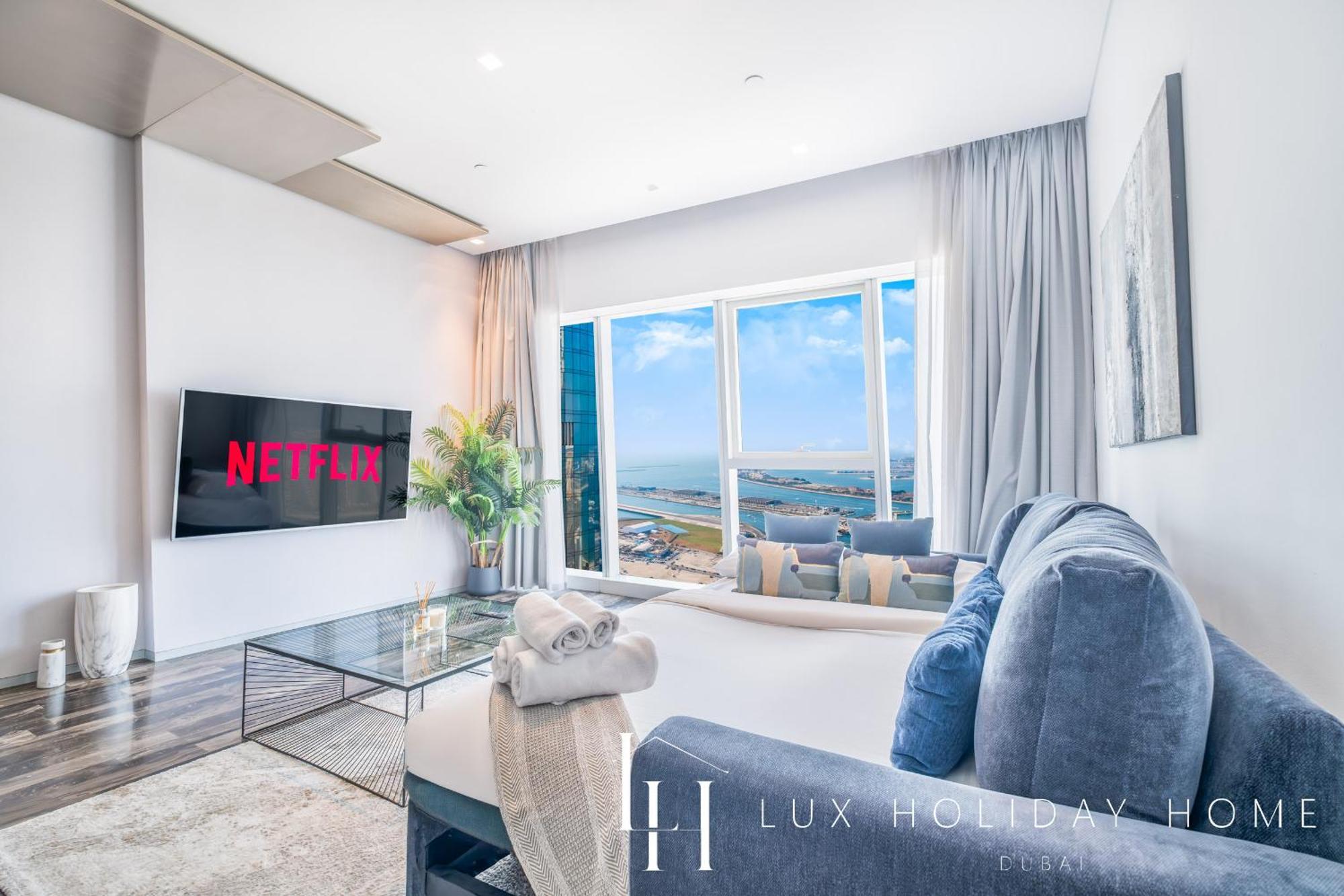 Lux - Lavish Suite With Full Palm Jumeirah View 1 두바이 외부 사진